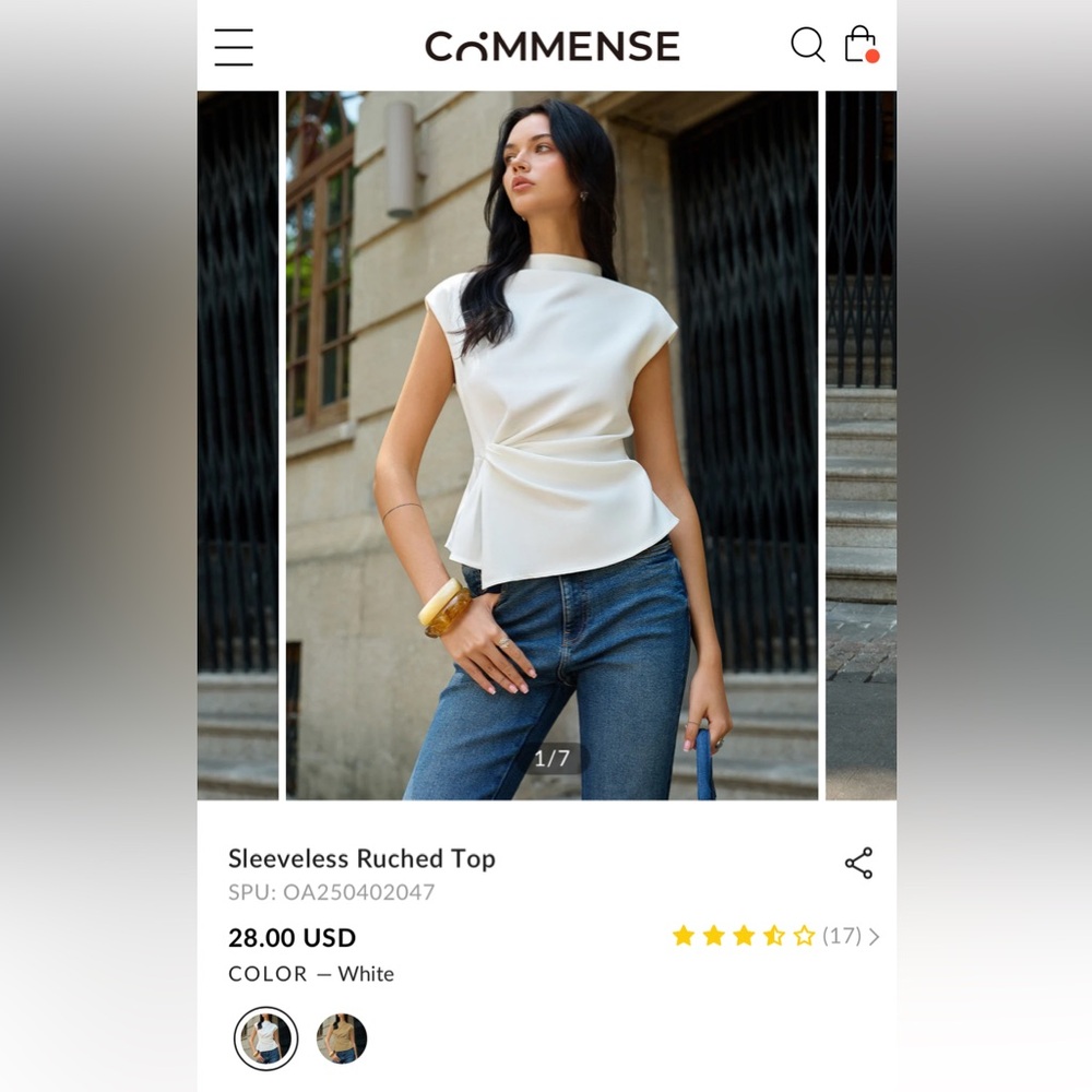 Sleeveless Ruched Top